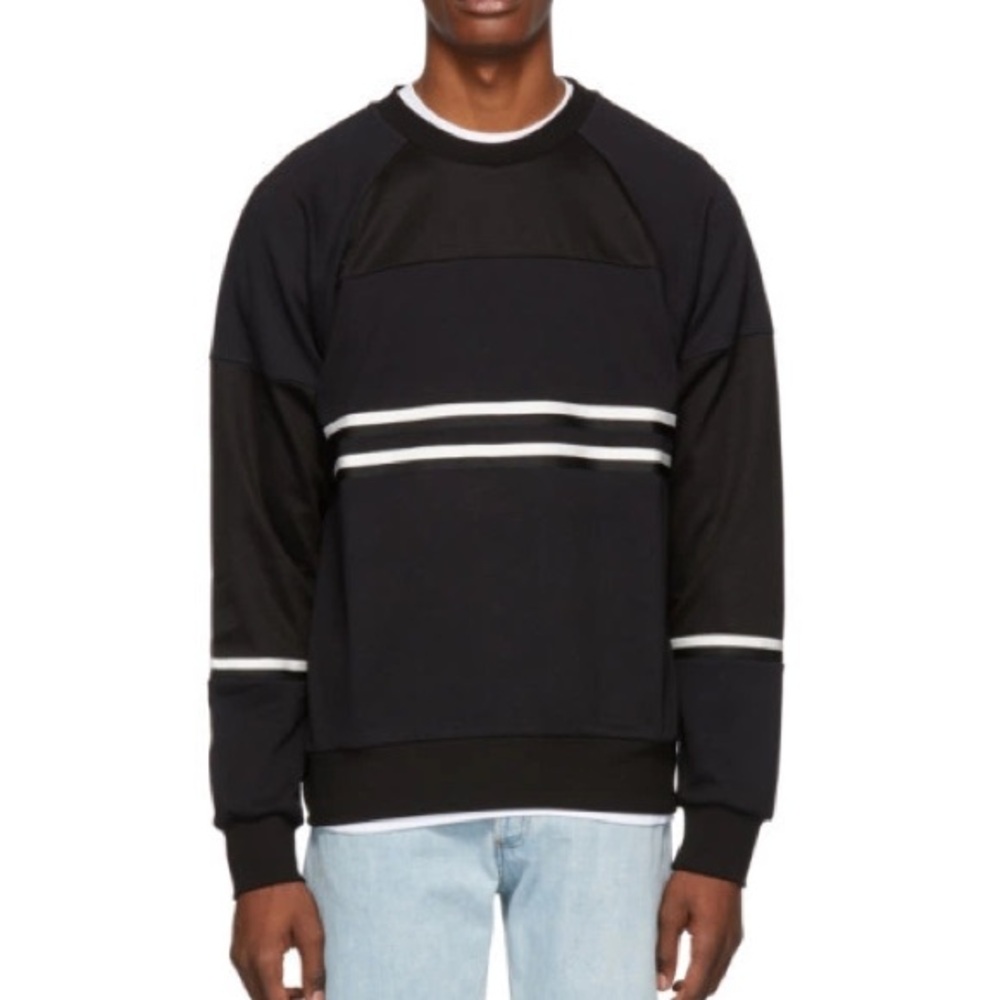PS by Paul Smith Black Striped Panelled Sweatshirt Size S